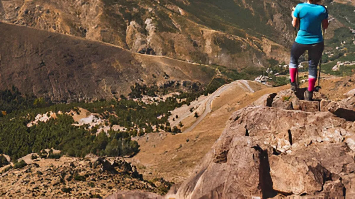 Stone houses and walnut trees in Imlil village under the High Atlas peaks on an Imlil day trip from Marrakech